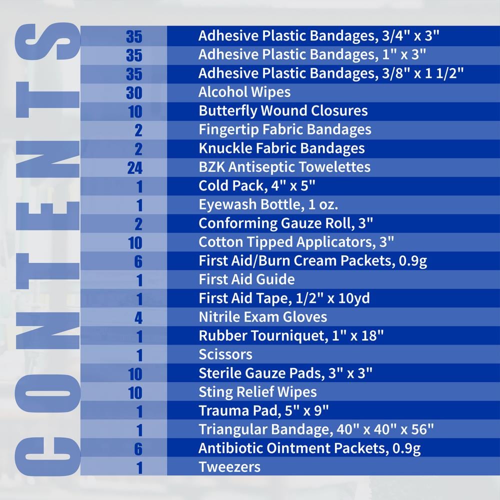 230-Piece Plastic OSHA First Aid Kit - Hercitys