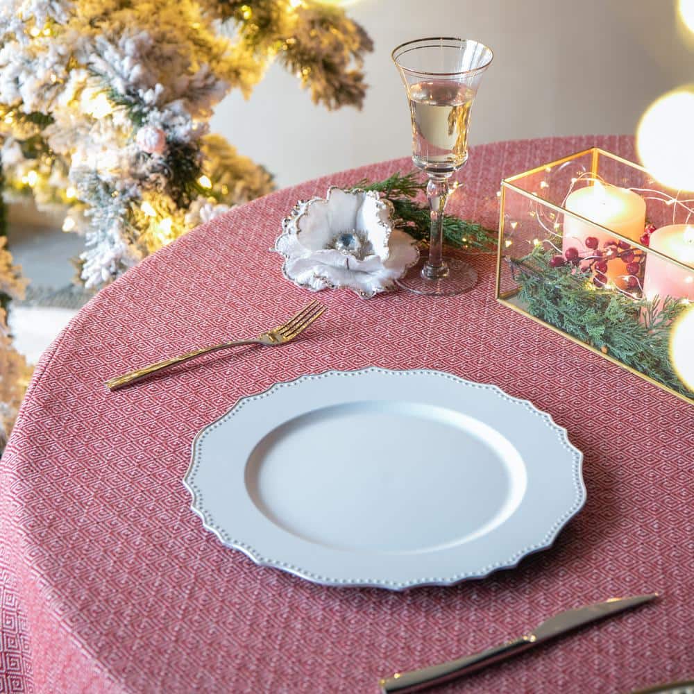 16 in. White Plastic Charger Plate (Set of 8) - Hercitys