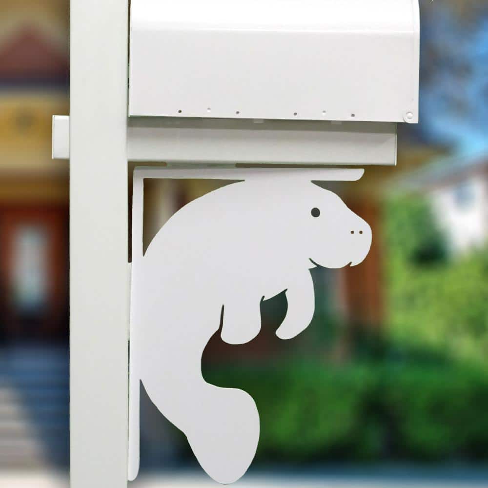 16 in. Paintable PVC Decorative Manatee Mailbox or Porch Bracket - Hercitys