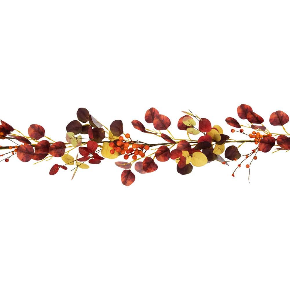 5 ft. x 8 in. Berries and Leaves Artificial Fall Harvest Garland Unlit - Hercitys