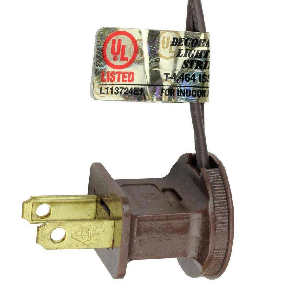 3.5 ft. Brown Wire 100-Count Clear Mini Icicle Christmas Light - Hercitys