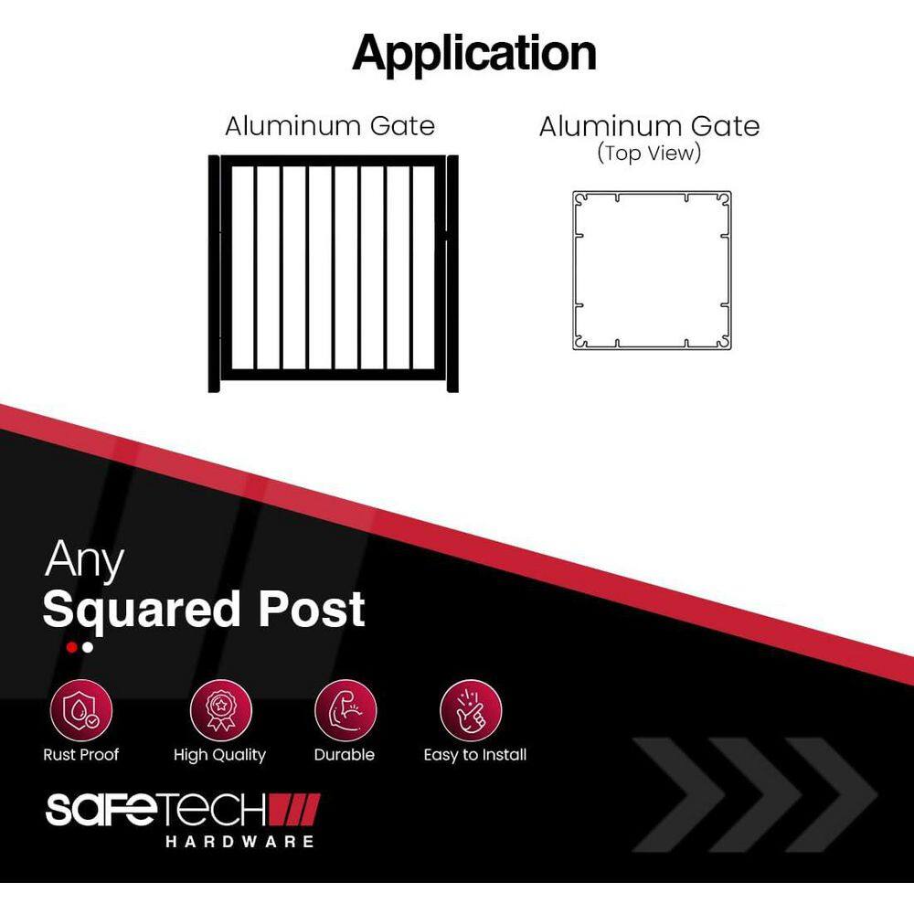 3.5 in. Black TopKlik Self-Closing Gate Hinges (2-Pack) - Hercitys