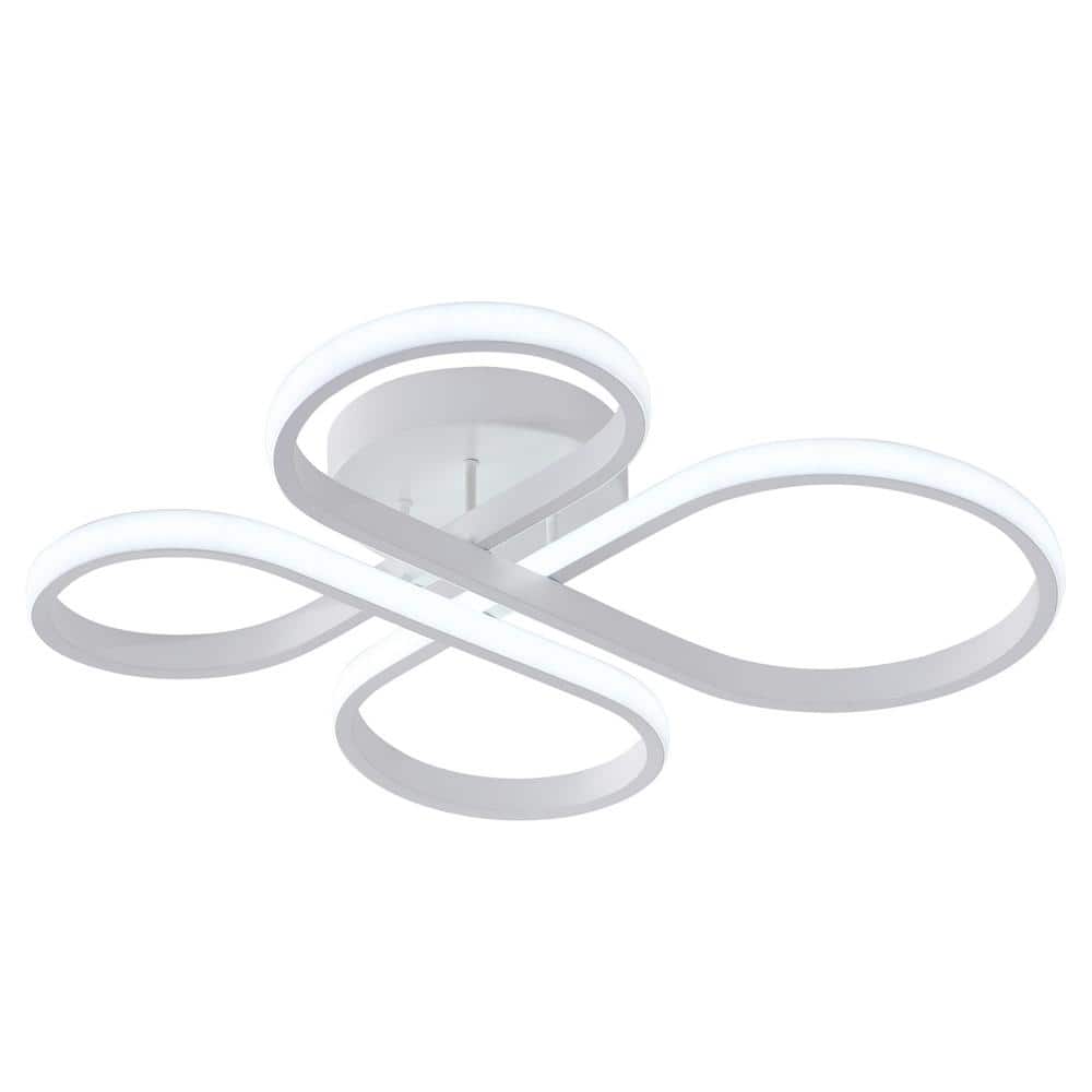 20.47 in. 1-Light Modern Linear Integrated LED Flush Mount Ceiling Lighting Fixtures - Hercitys