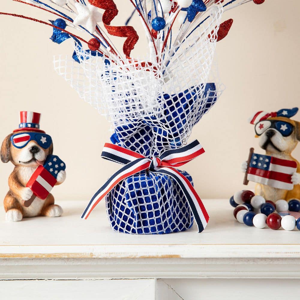 20 in. H Patriotic/Americana Top Hat Table Tree - Hercitys