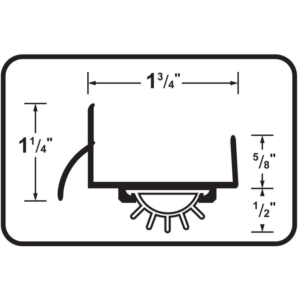 1.75 in. x 36 in. Bronze U-Shaped Door Bottom with Drip Cap - Hercitys
