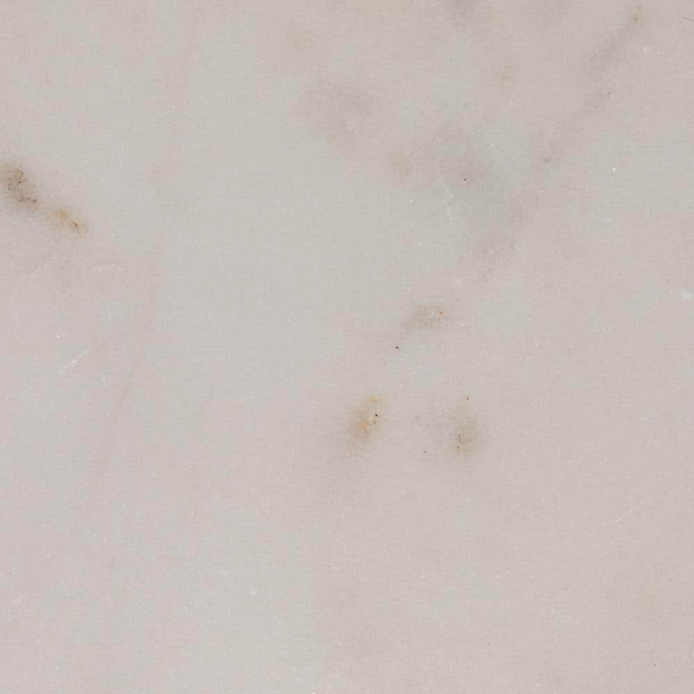 1-Tier White and Brown Round Marble and Wood Cake Stand - Hercitys