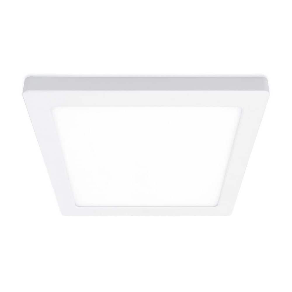 12 in. Square White New Ultra-Low Profile Integrated LED Flush Mount Ceiling Light 3CCT Selectable - Hercitys