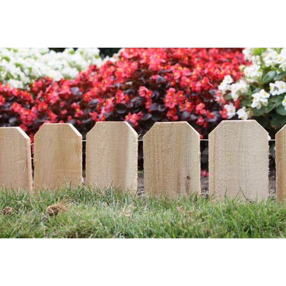 120 in. L x 0.75 in. W Cedar Wood Lawn Edging (2-Pack, 240 in. L Total) - Hercitys