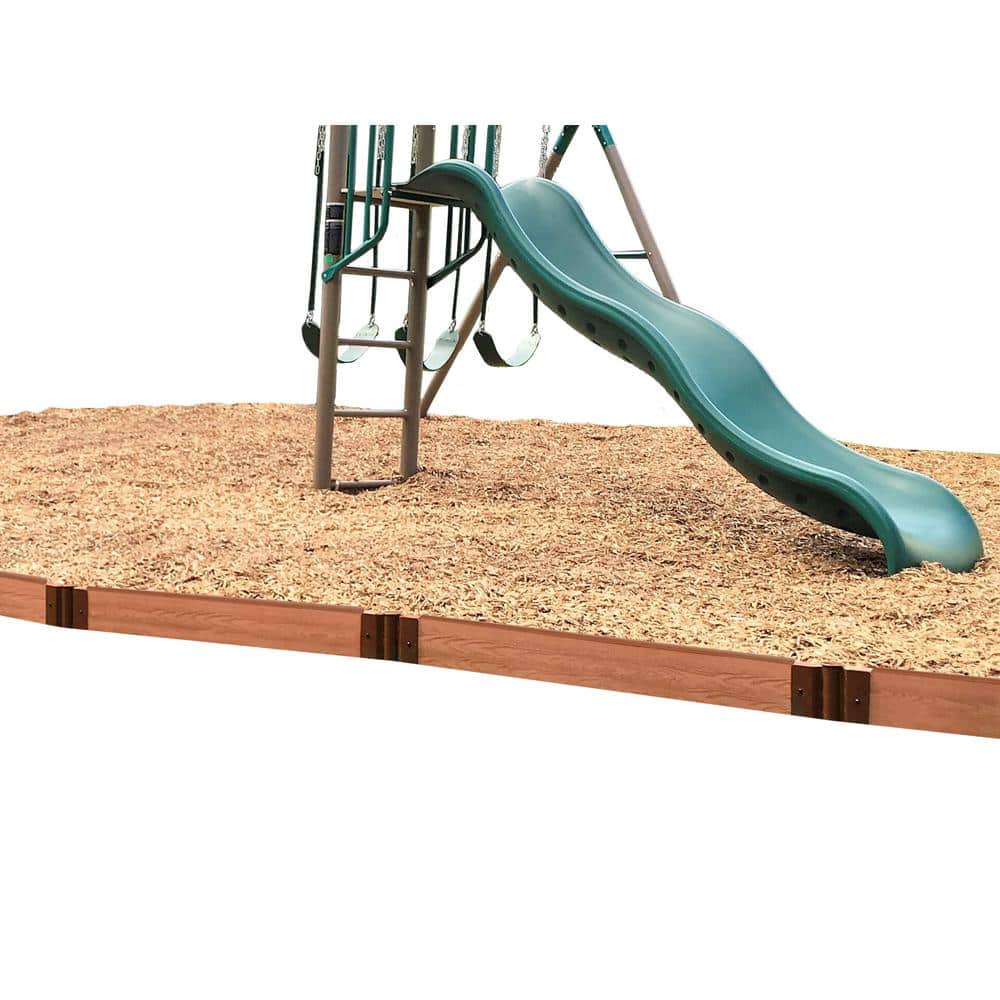 1 in. Profile Classic Sienna 16 ft. Straight Playground Border - Hercitys
