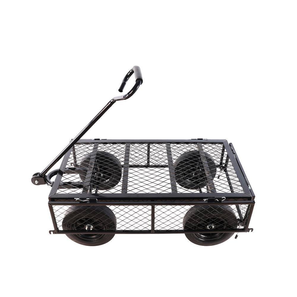 3.5 cu. ft. Metal Garden Cart, Black - Hercitys