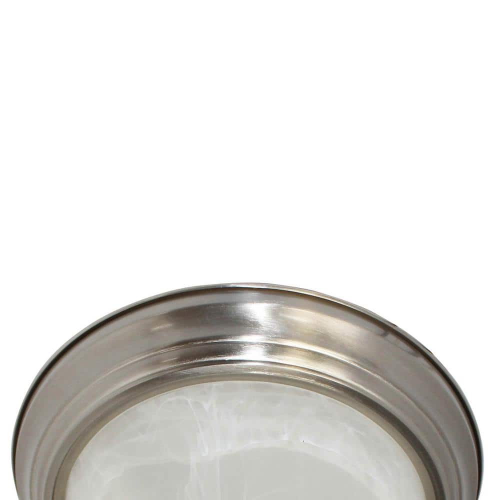 1-Light Integrated LED Flush Mount Ceiling Light in Brushed Nickel - Hercitys