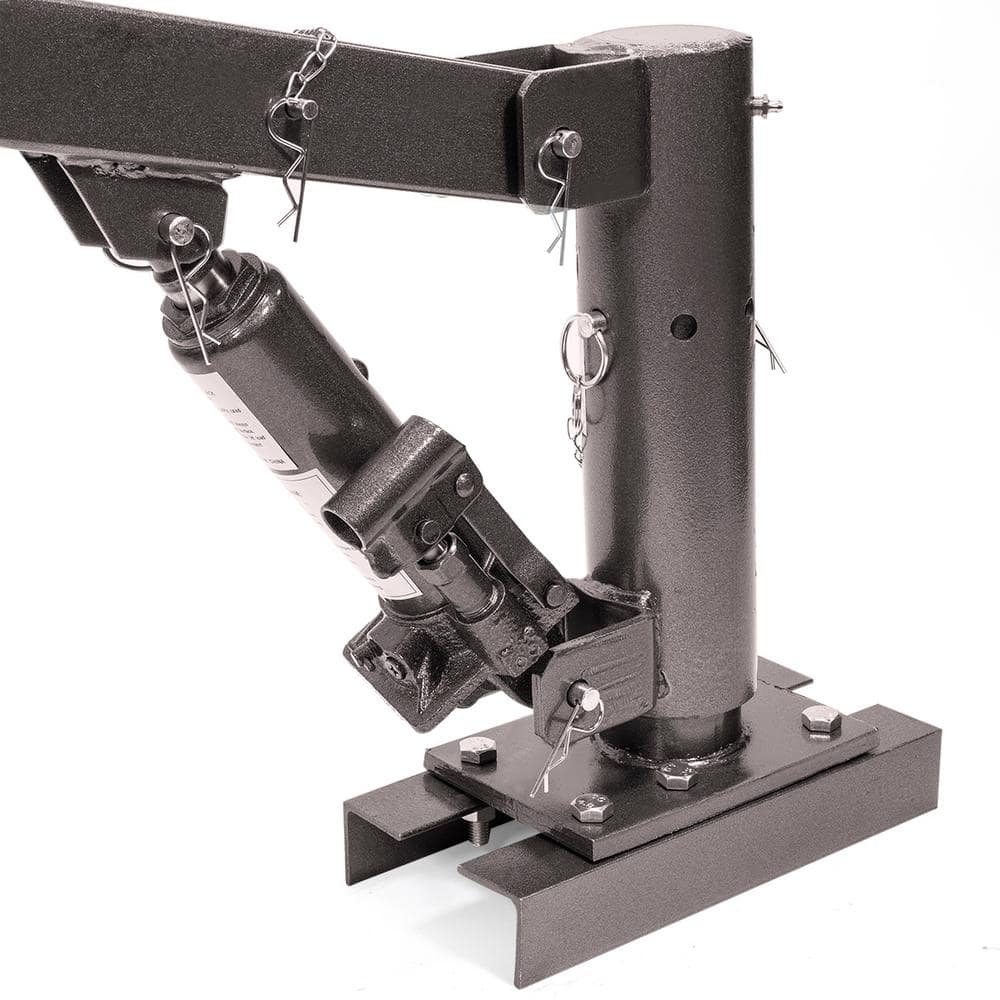 1100 lbs. Capacity 59.5 lbs. Hitch Class I Hitch Mounted Crane Hydraulic Lift Hoist - Hercitys