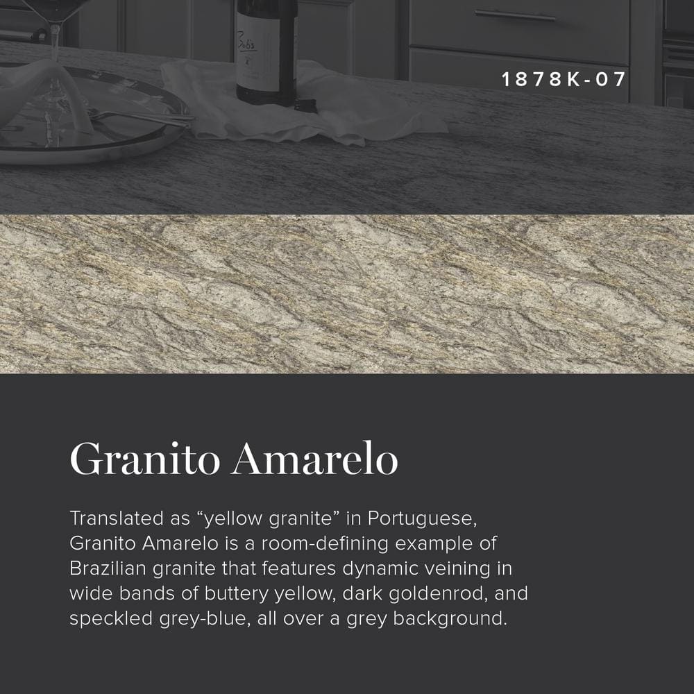 4 ft. x 8 ft. Laminate Sheet in Granito Amarelo with HD Mirage Finish - Hercitys