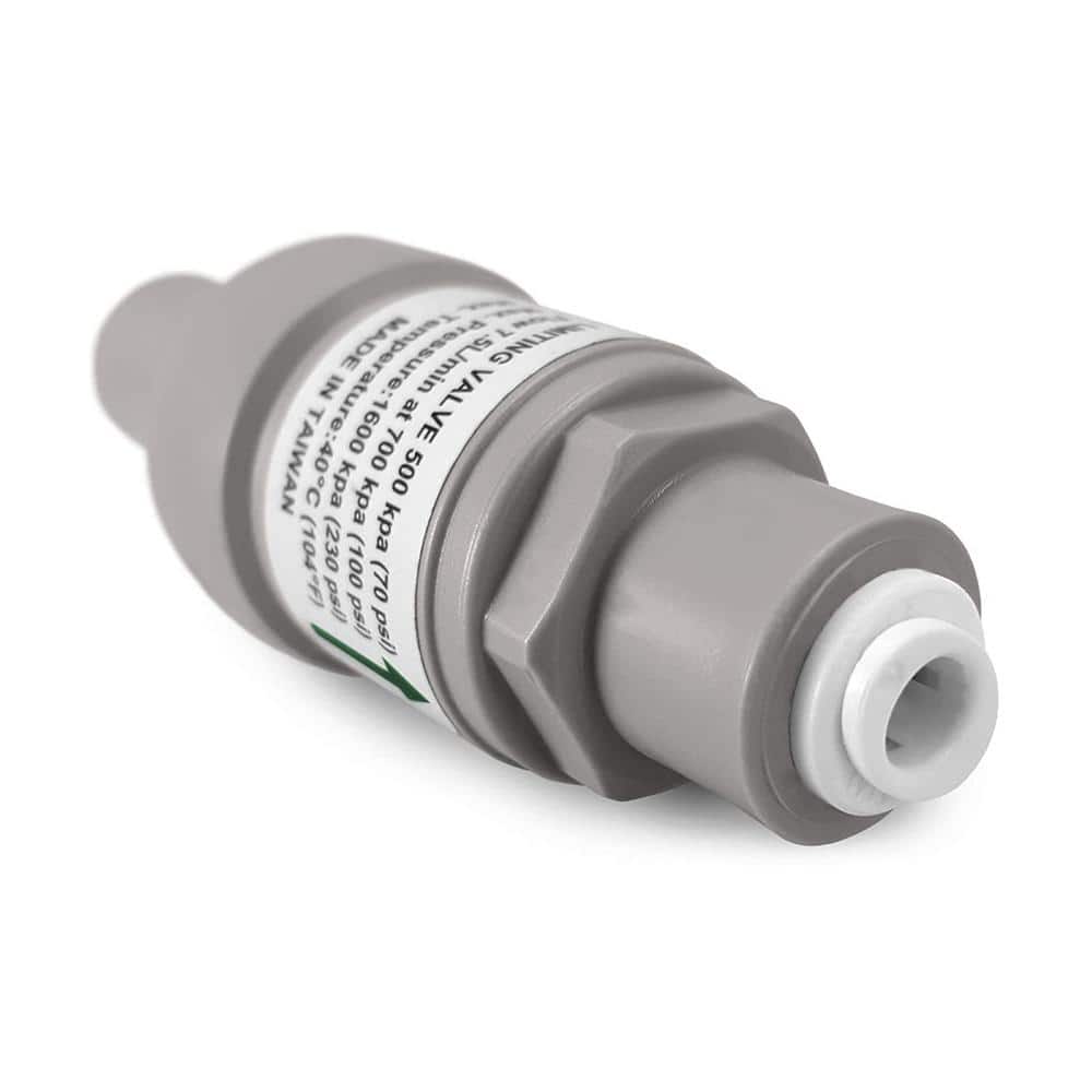 1/4 in. Quick Connect Fitting Water Pressure Regulator RO Filtration Systems 70 PSI Restrictor Limit upto 230 PSI Inflow - Hercitys