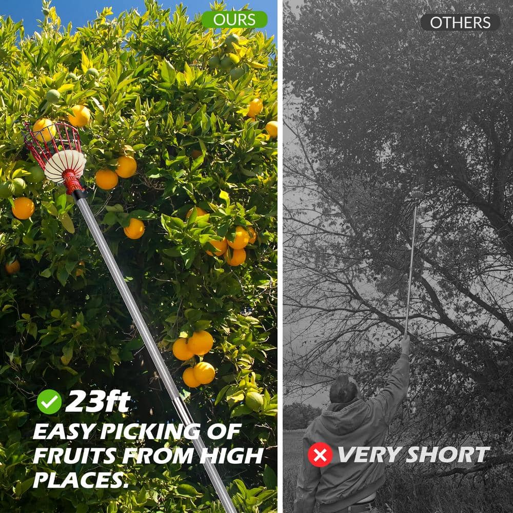 263.8 in. Stainless Steel Handle Fruit Picker - Hercitys