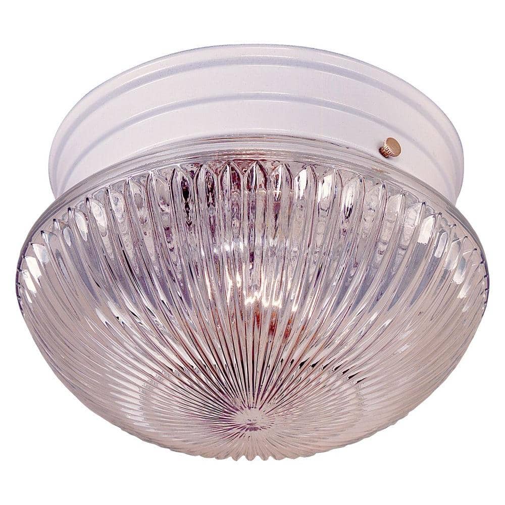 2-Light Matte White Ceiling Flush Mount - Hercitys