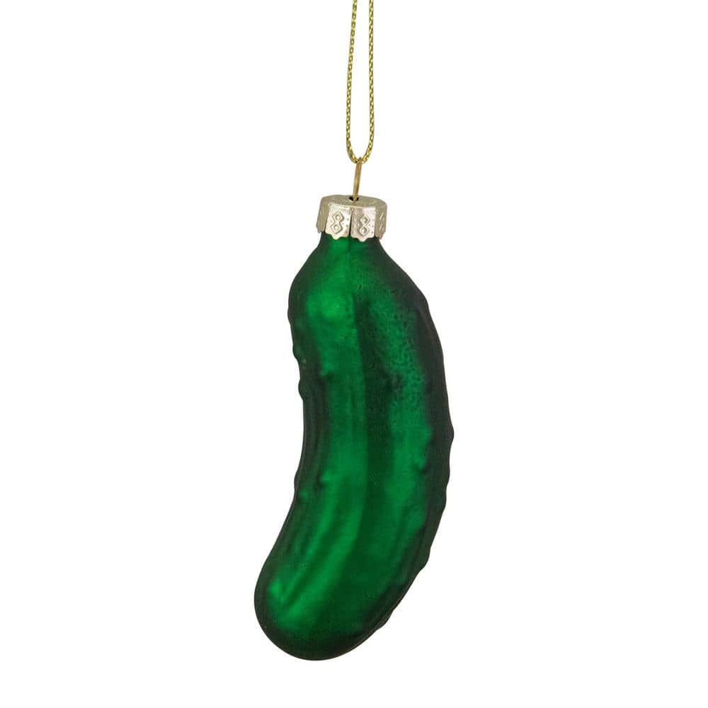 3.25 in. Green Holiday Collections Christmas Pickle Glass Holiday Ornament - Hercitys