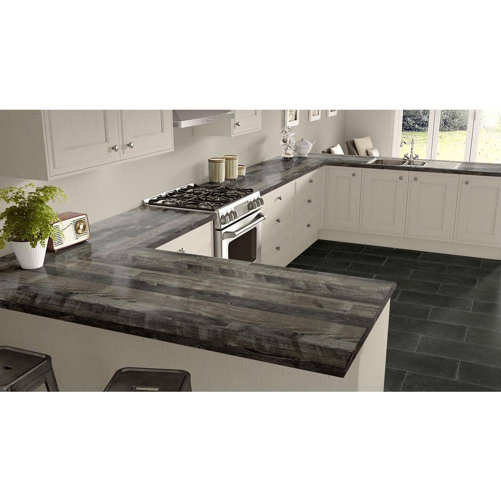 4 ft. x 8 ft. Laminate Sheet in Antique Marula Pine with Premium Gloss Line Finish - Hercitys