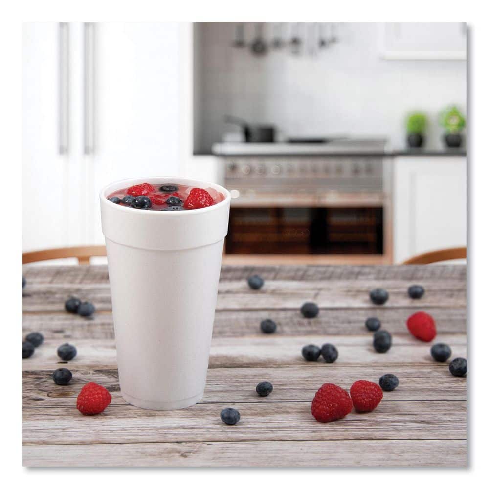 20 oz. White Foam Drink Cups (500 Per Case) - Hercitys