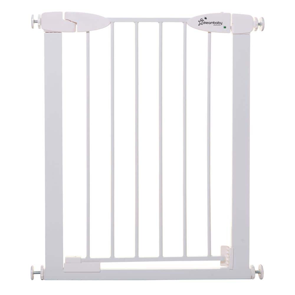 29 in. Tall Metal Boston 24 in. to 26.5 in. Wide Slimline Pressure Mounted Auto-Close Baby Gate - Hercitys