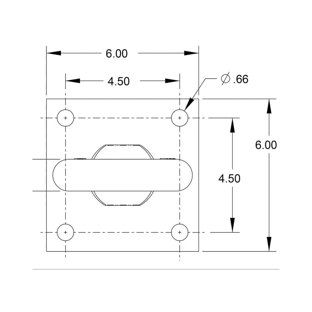 2-1/2 in. Welded 4-Bolt Mount Drawbar - Hercitys