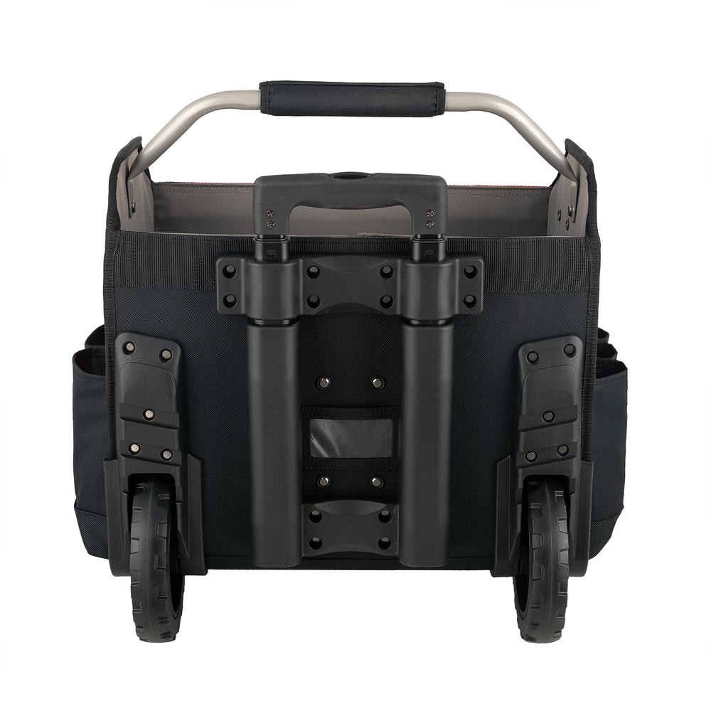 18 in. Rolling Open Tote Tool Bag with Extended Handle - Hercitys