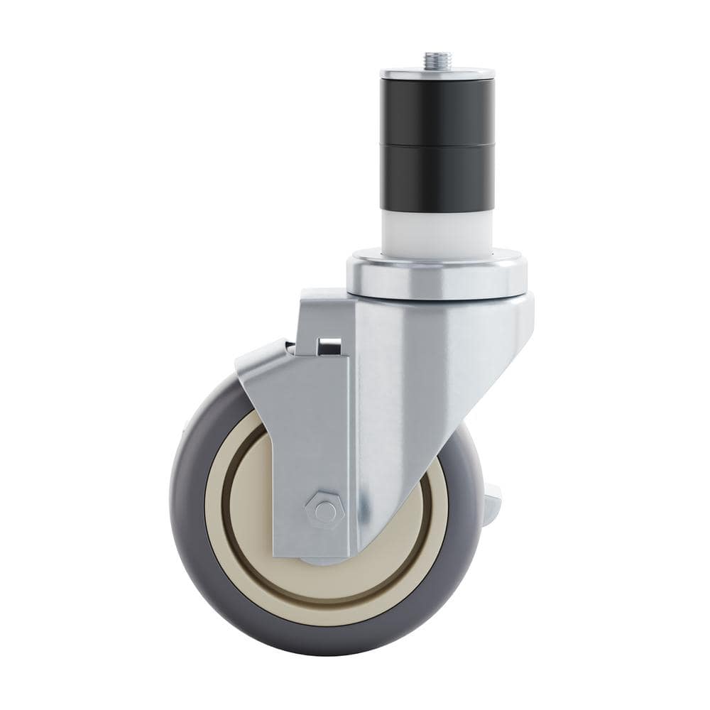 4 in. Stainless Steel Kitchen Prep Table Caster Wheels Set of 4 - Hercitys