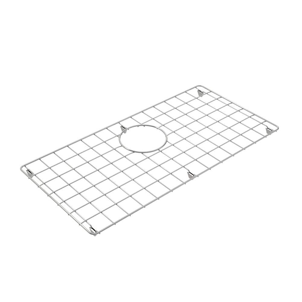 29.25 in. x 14.5 in. Sink Grid for 34 in. Apron Front Fireclay Single Bowl Kitchen Sinks in Stainless Steel - Hercitys