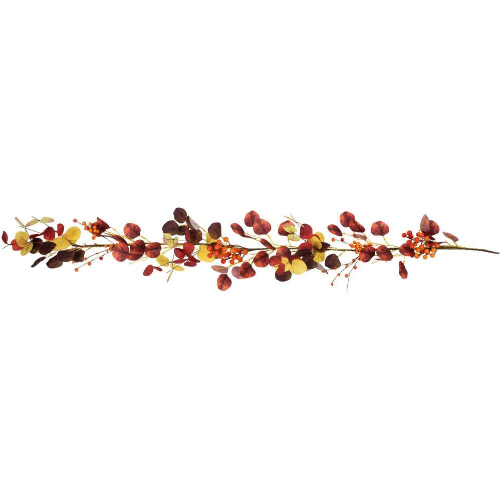 5 ft. x 8 in. Berries and Leaves Artificial Fall Harvest Garland Unlit - Hercitys