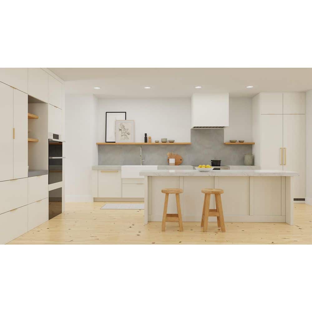 5-Pack Ethan 4 in. (102 mm) Center-to-Center Satin Brass Edge Drawer Pull - Hercitys