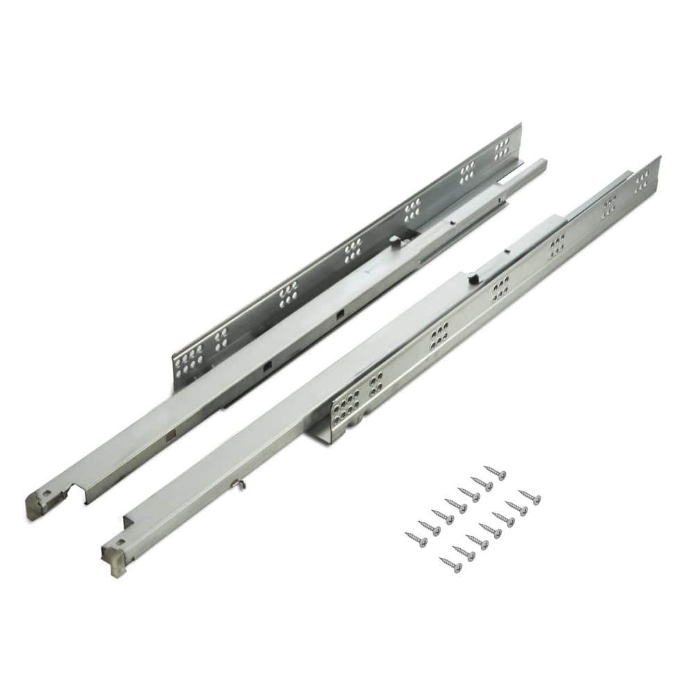 (Pair) 19-11/16 in. (500 mm) Full Extension Concealed Undermount Soft-Close Drawer Slide - Hercitys
