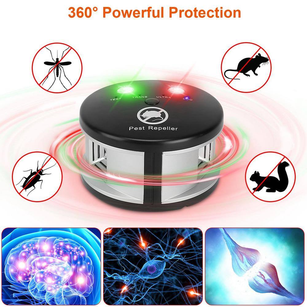 360-Degree Ultrasonic Pest Repeller Electronic Plug-in Pest Control Repellent Deterrent Mouse Chaser Blocker - Hercitys