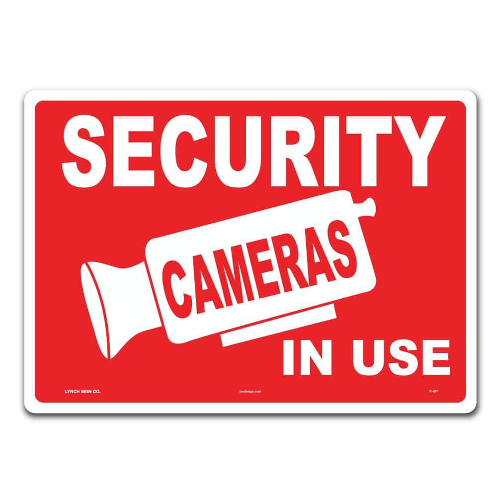 14 in. x 10 in. Security Cameras in Use Sign Printed on More Durable Thicker Longer Lasting Plastic Styrene - Hercitys
