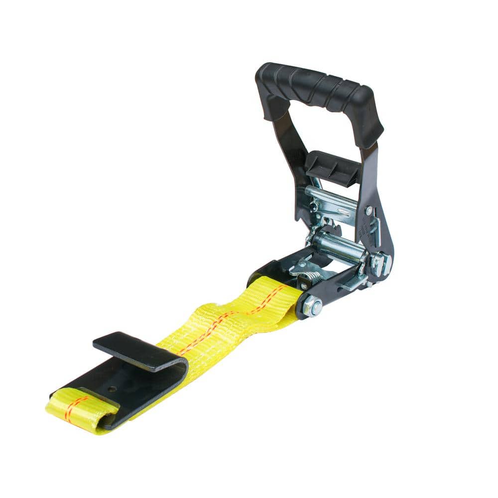 2 in. x 27 ft. Heavy-Duty Ratchet Tie-Down Strap with Flat Hooks - Hercitys