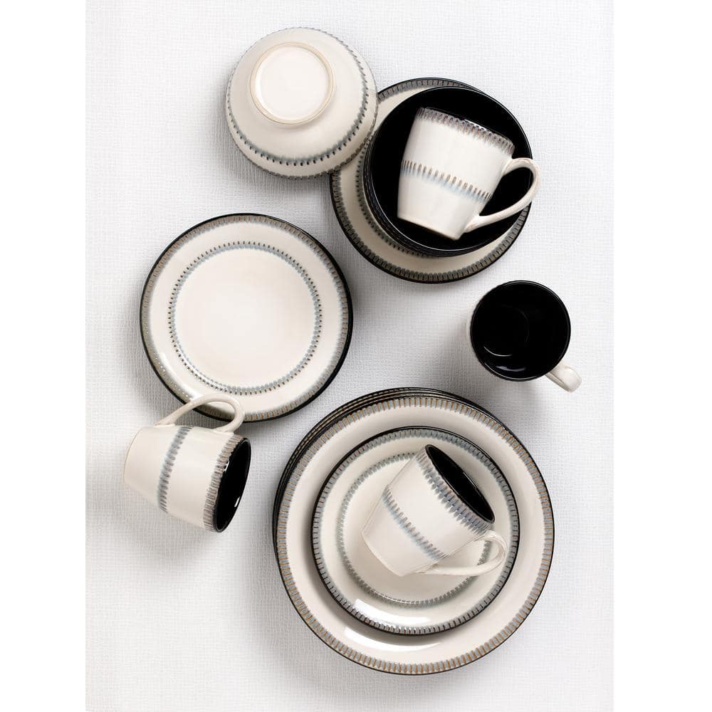16-Piece Contrast Stoneware Set - Hercitys