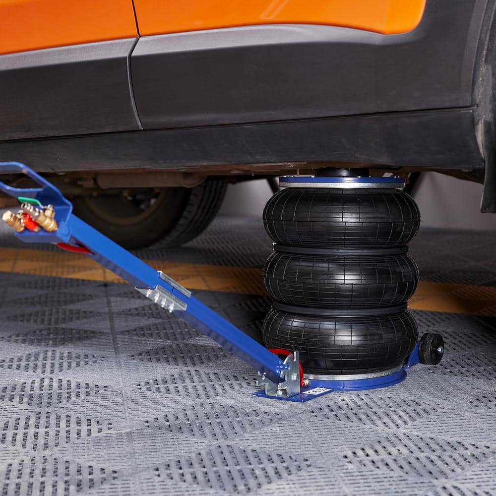 5 Ton/11000 lbs. Pneumatic Air Jack, Triple Bag, 18.5 in. Lift, Quick 3-5 Sec, 6-Steel Pipes, Adjustable Handle - Hercitys