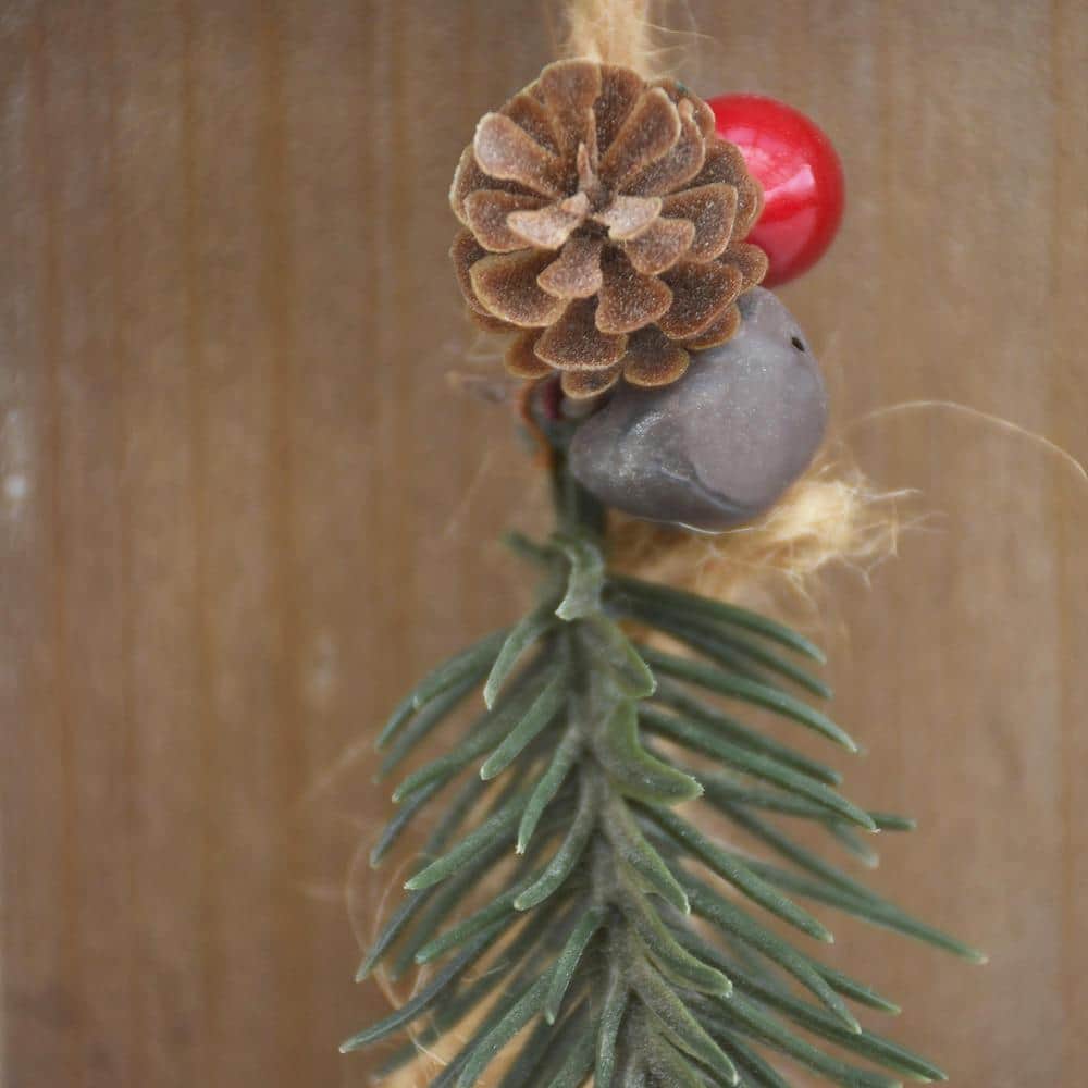 5 .875 in. Farmhouse White Frame Brown Background Wood Joy Christmas Tabletop Sign - Hercitys