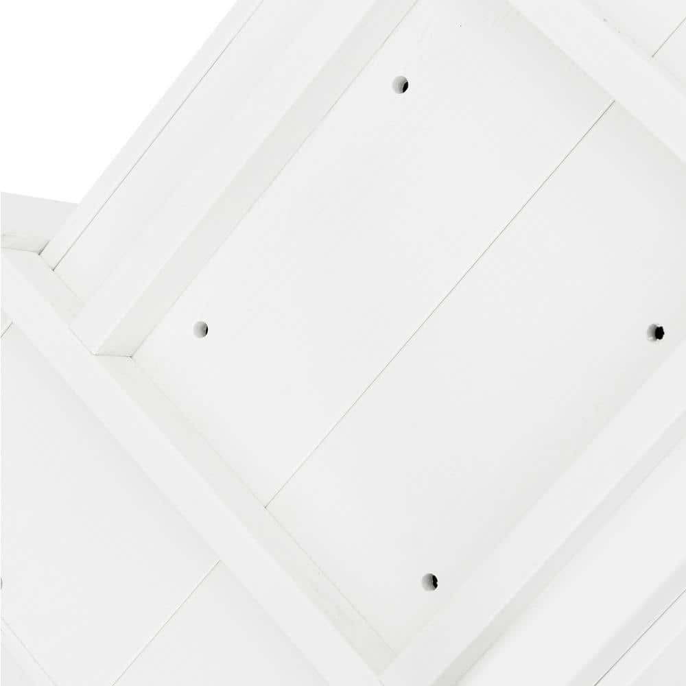 39 in. x 16.7 in. x 28 in. White Plastic Mobile Elevated Garden Beds with Lockable Wheels, Liner - Hercitys