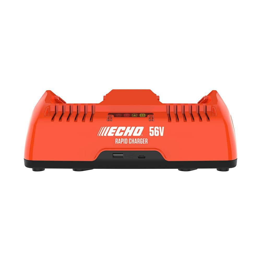 56V Dual Port Rapid Fast Charger with On-Board LED Diagnostics and 6 ft. Power Cord with 1 USB-A Port and 1 USB-C Port - Hercitys