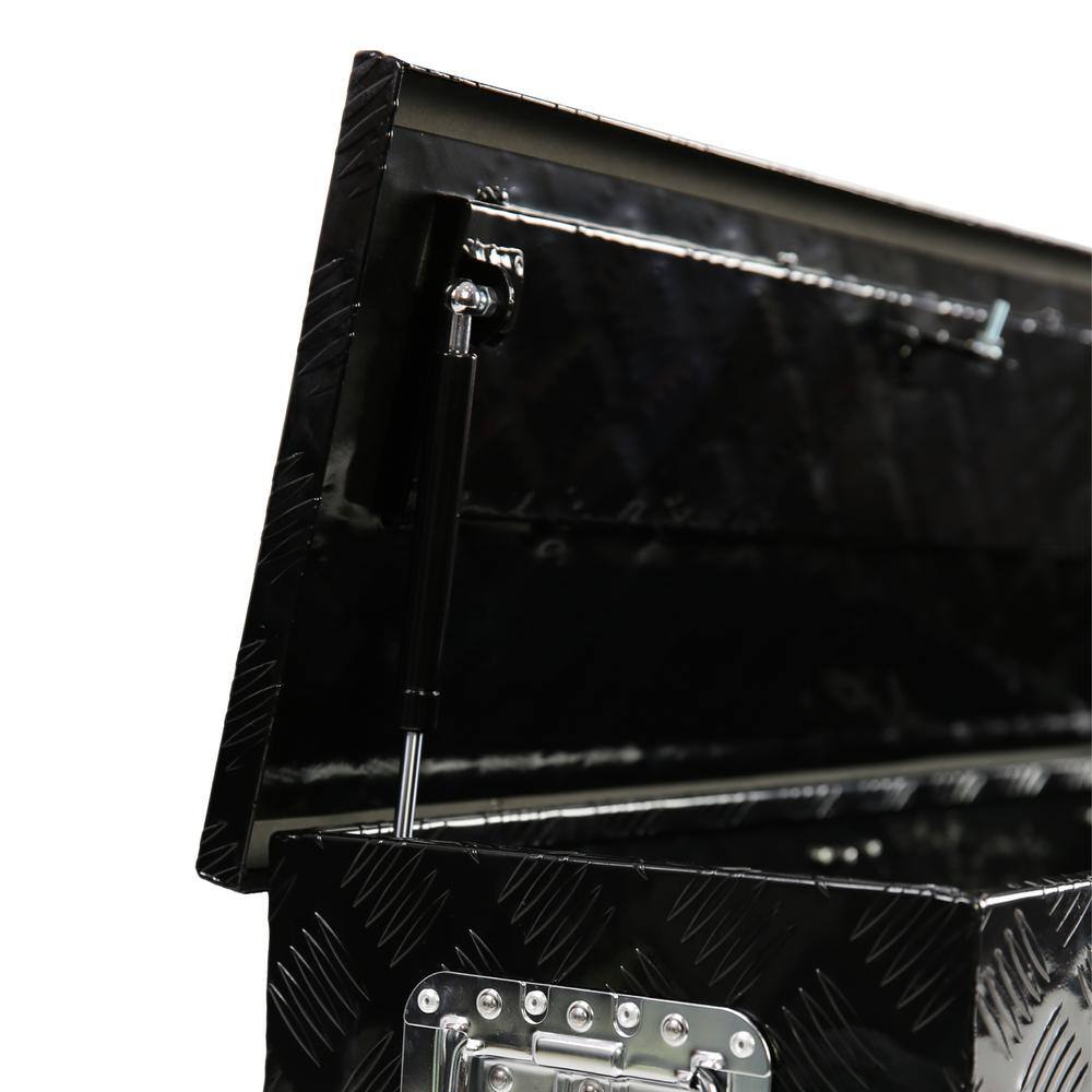 22 Gal. Aluminum Deck Box, Truck Tool Long Box with Side Handle, Lock and 2 Keys - Hercitys