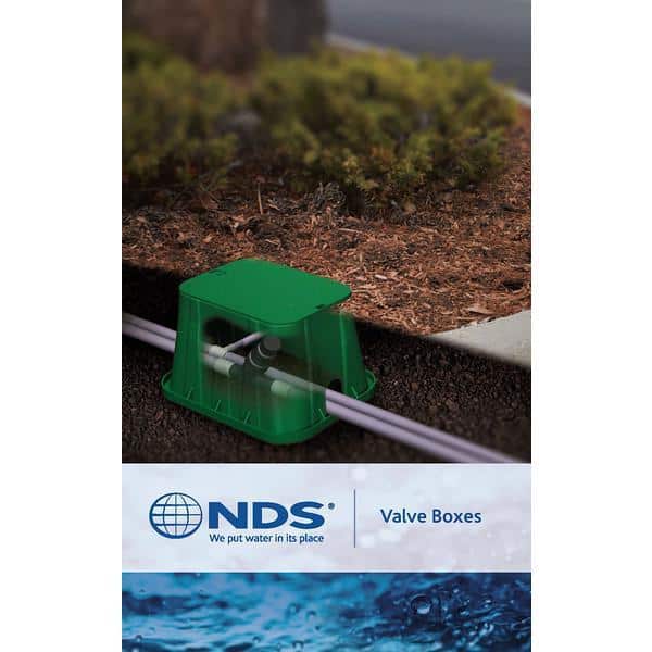 14 in. X 19 in. Rectangular Standard Series Valve Box & Cover, 12 in. Height, Green Box, Green ICV Cover - Hercitys