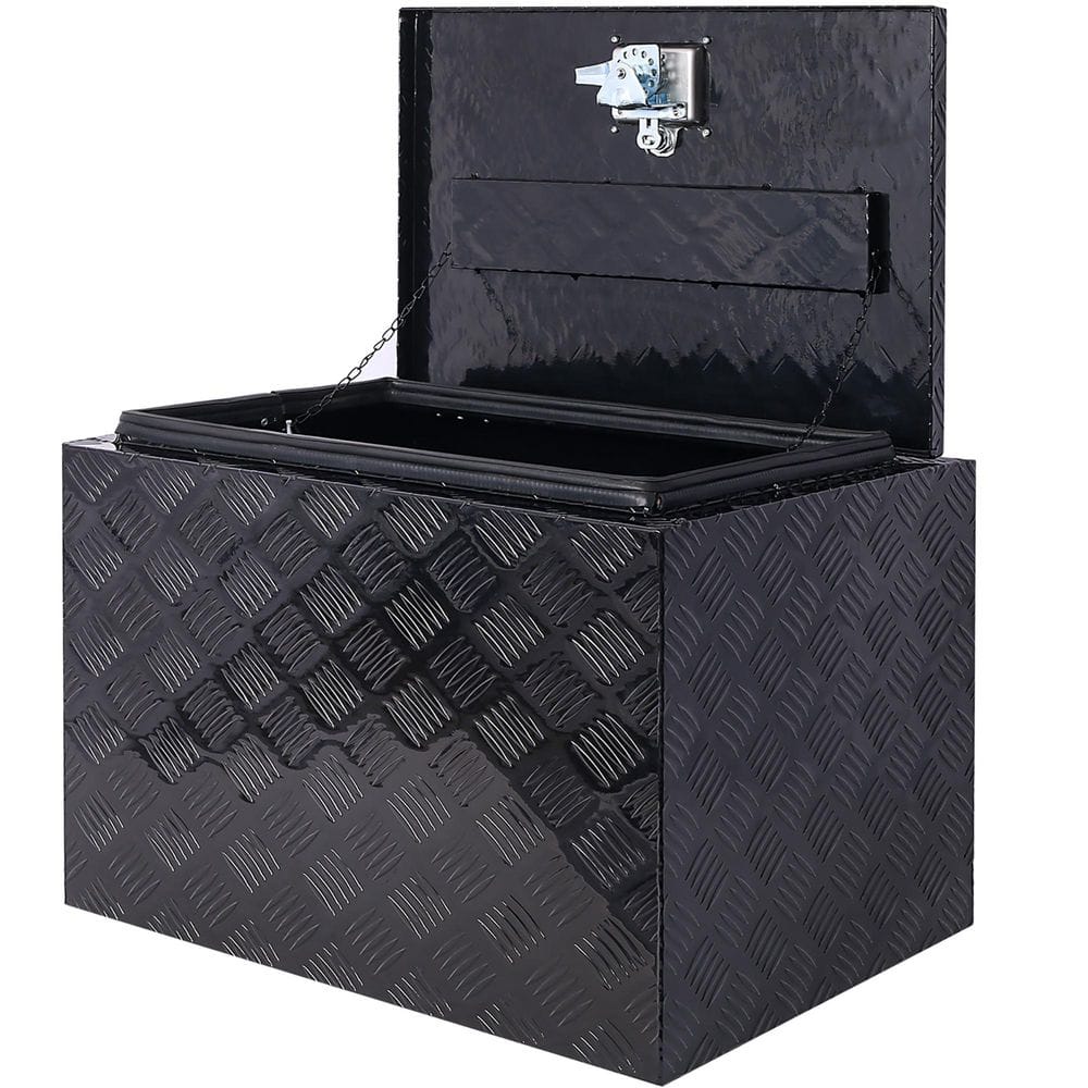 31 Gal. Black Aluminum Deck Box - Hercitys