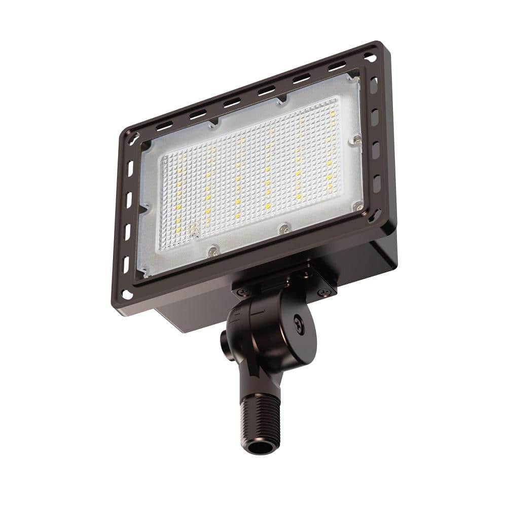 4000/6000/8000 Lumen Select Integrated LED Selectable 5CCT Bronze Dusk to Dawn  Commercial Ground/Wall Flood Light - Hercitys