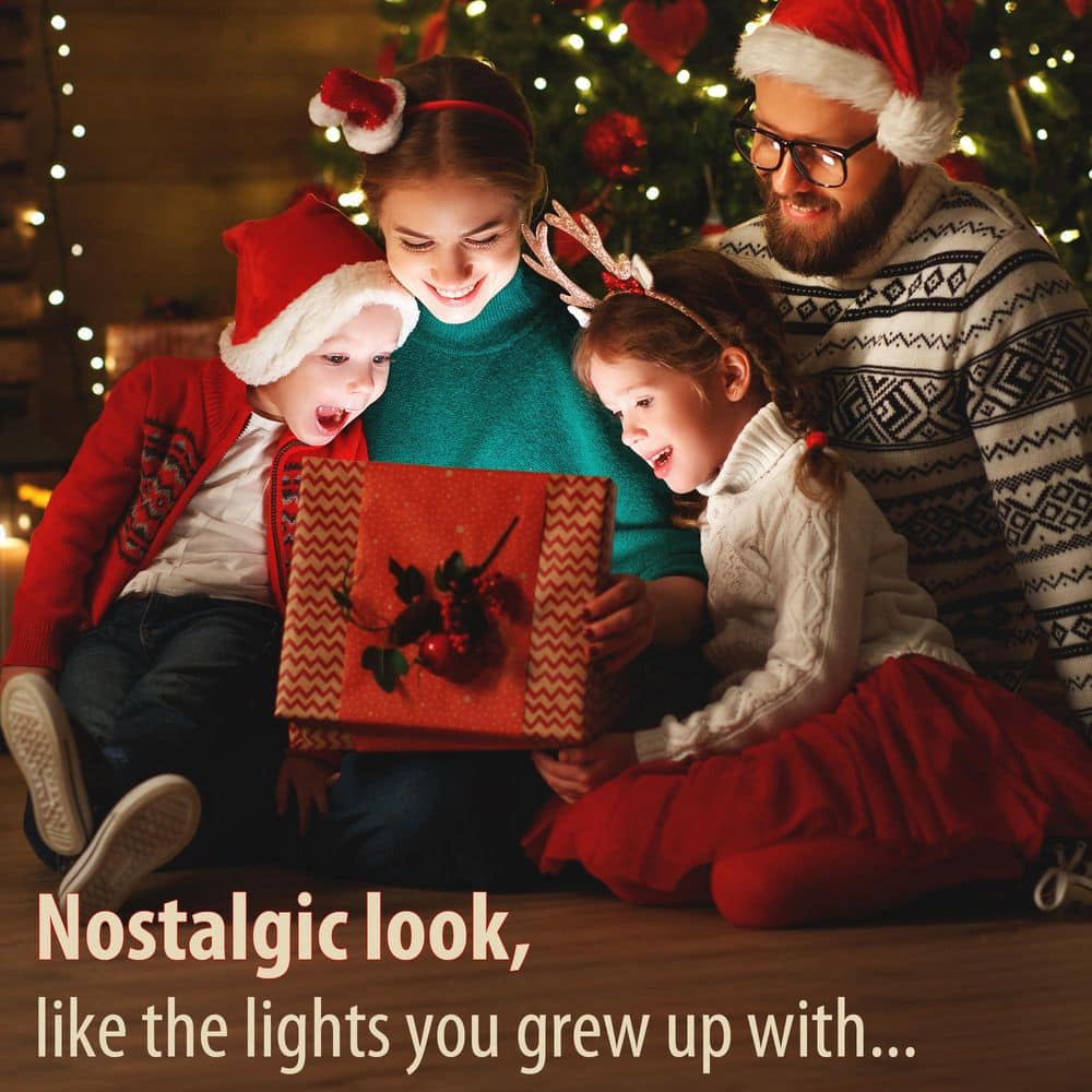 25 ft. 25-Light Clear Christmas C9 Incandescent Old Fashioned String Lights - Hercitys