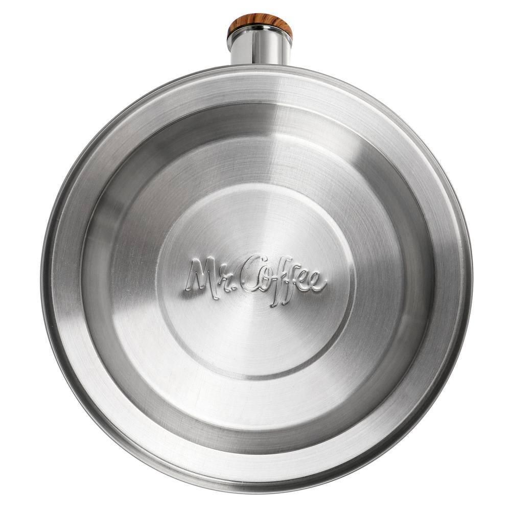 2-Quart 8-Cup Black Stainless Steel Whistling Tea Kettle with Wood Pattern Handle - Hercitys