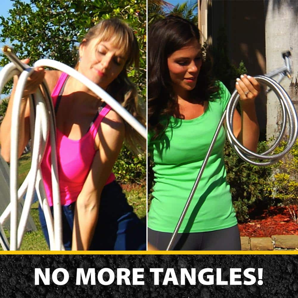 5/8 in. Dia. x 100 ft. Heavy-Duty Stainless Steel Garden Hose - Hercitys