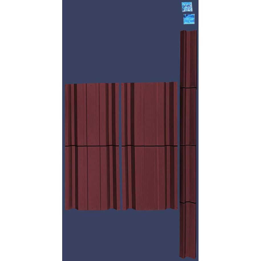 24 inch by 24 inch Square Burgundy Metal Planter Box - Hercitys