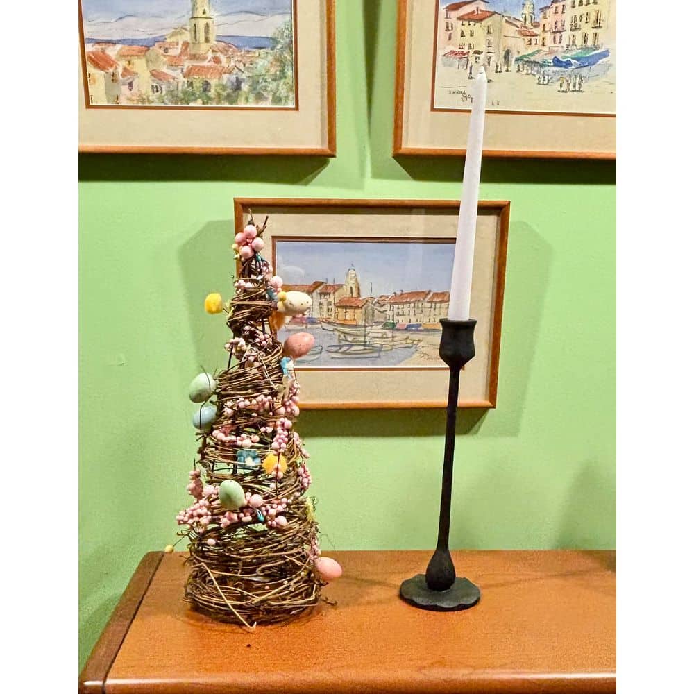 16 in Easter Tabletop Twig Tree with Eggs, Berries and Flowers - Hercitys