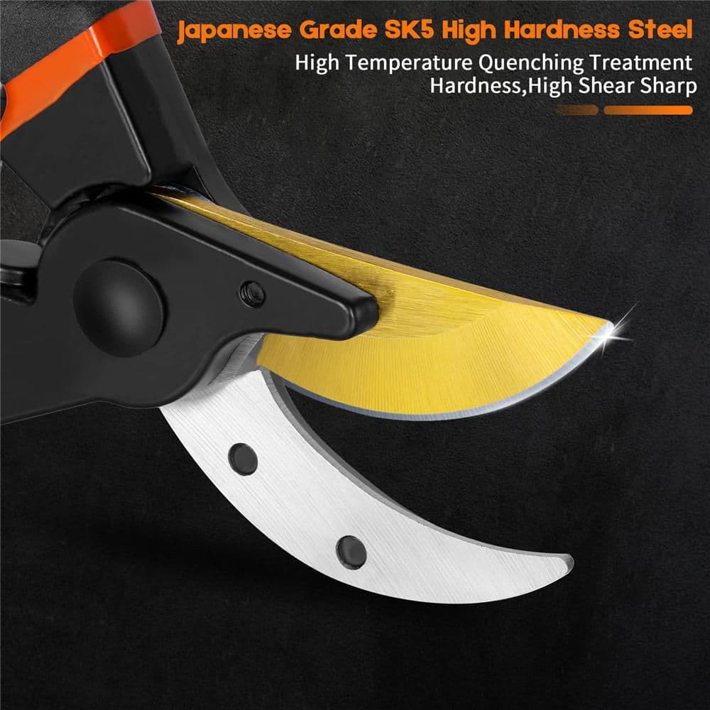 4 in. Stainless Steel Hand Pruner with Japanese Grade Gardening Shears - Hercitys