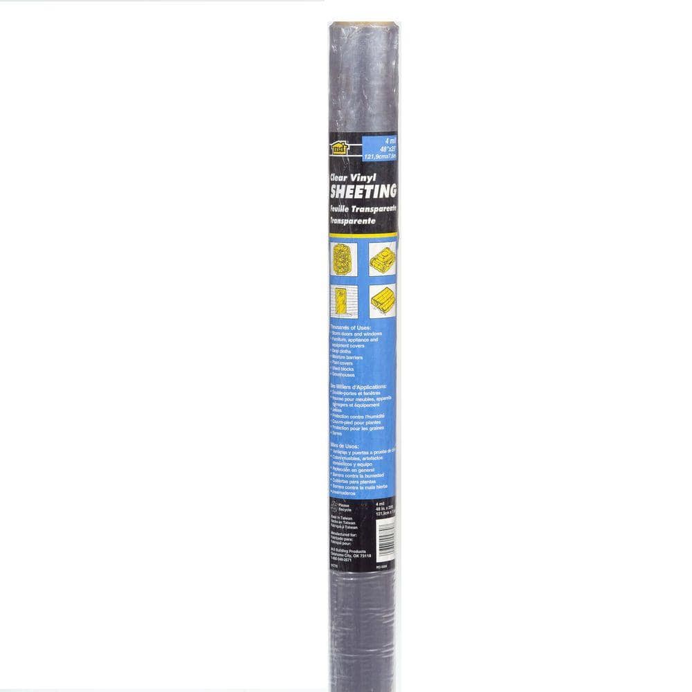 48 in. x 25 ft. 4 Mil Clear Vinyl Sheeting Weatherstrip Adhesive - Hercitys